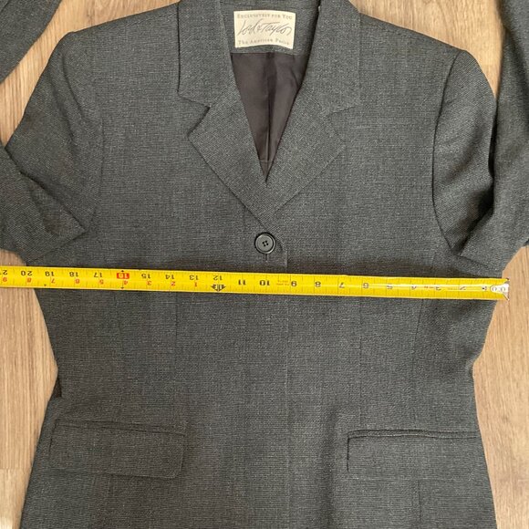 Lord & Taylor Wool Blend Blazer Jacket Petite Size 12P‎ Gray - Picture 7 of 8